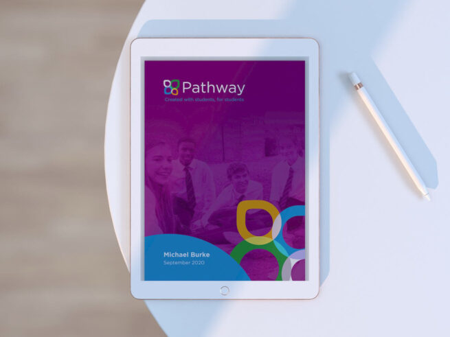 Your Pathway report displayed on a tablet